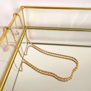 Atolea “CALVI” Gold Rope Chain Necklace | Gold Choker Necklace | Gold Necklace
